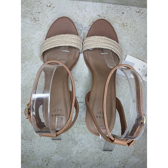 Espradrill Wedges Women Sz 8 Memory Foam Comfort Sandals Ankle Strap Casual Shoe - Picture 4 of 9